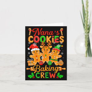 Nanas Weihnachtsplätzchen-Back-Crew Lustiger Bäcke Karte