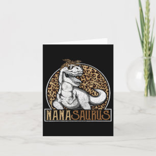 Nanasaurus Dinosaur Nana Leopard Shirt  Karte