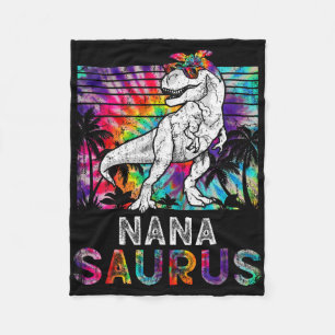 Nanasaurus Dinosaur Nana Saurus Familie Matching T Fleecedecke