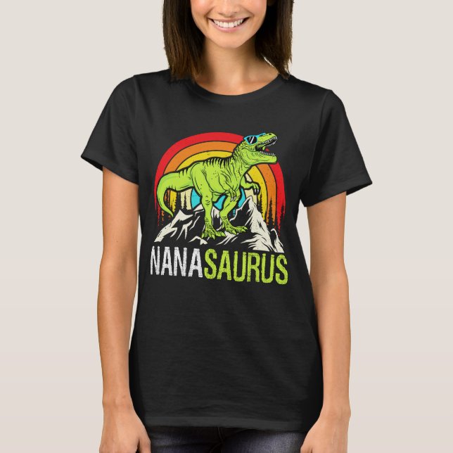 Nanasaurus Dinosaur T Rex Nana Saurus Grandma T-Shirt (Vorderseite)