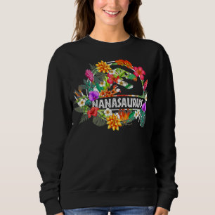 Nanasaurus Grandma Dinosaurier T Rex Blume Mutter Sweatshirt
