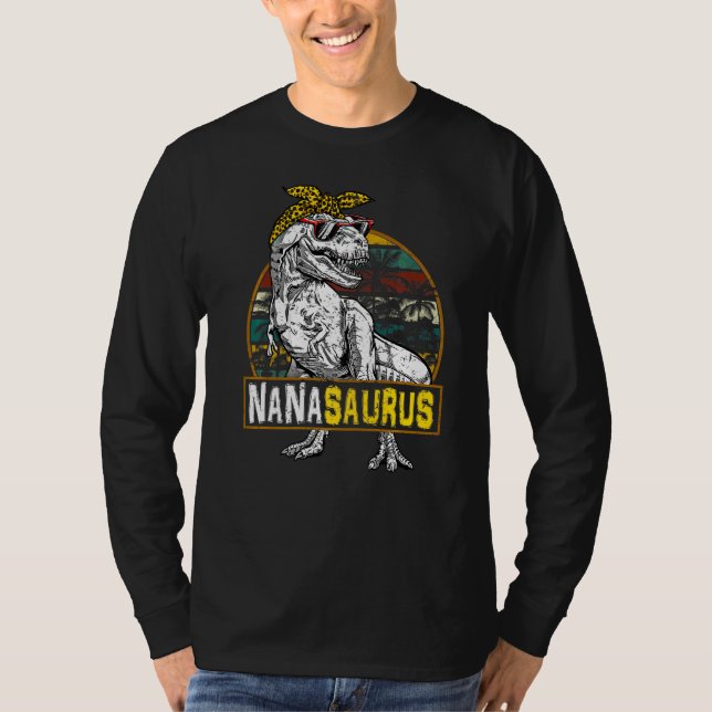 Nanasaurus Leopard Rex Dinosaur Nana Saurus Mother T-Shirt (Vorderseite)