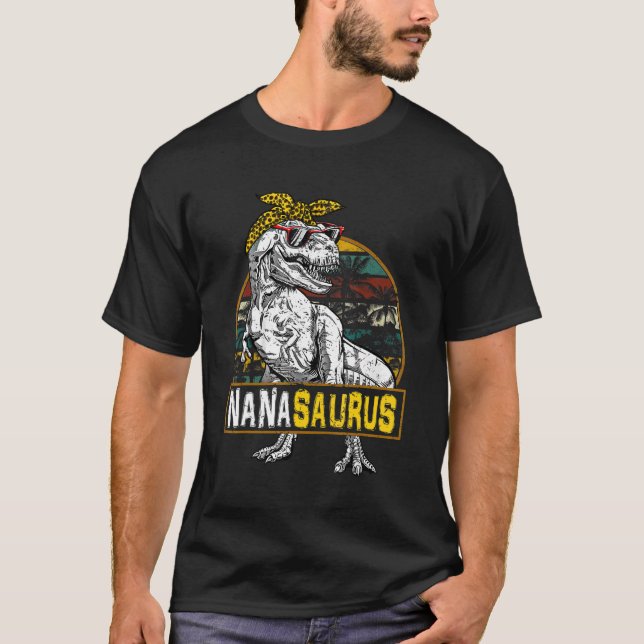 Nanasaurus Leopard Rex Dinosaur Nana Saurus Mother T-Shirt (Vorderseite)