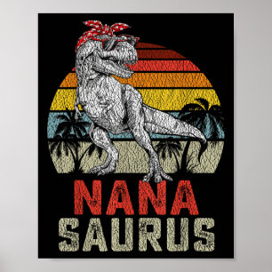 Nanasaurus T Rex Dinosaurier Nana Saurus Familienü Poster