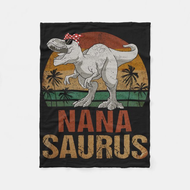 Nanasaurus T Rex Dinosaurier Nana Saurus Muttertag Fleecedecke (Vorderseite)