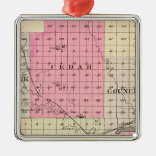 Nance County, Nebraska Silbernes Ornament