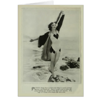 Nancy Carroll 1929 Vintage Badehockkarte