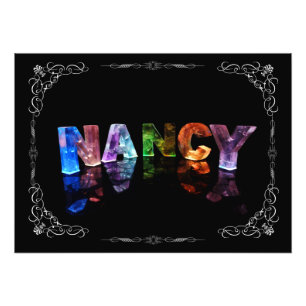 Nancy - das Namensnancy in 3D beleuchtet Fotodruck