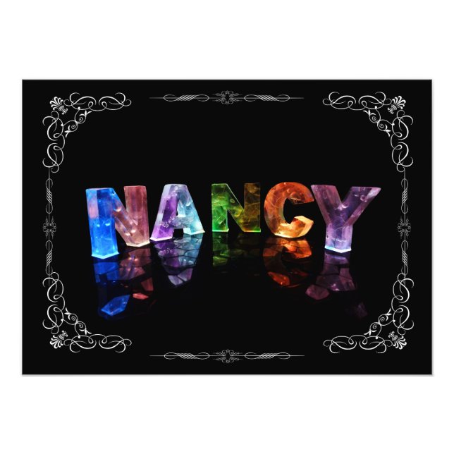 Nancy - Der Name Nancy in 3D-Leuchten (Foto) Fotodruck (Vorne)