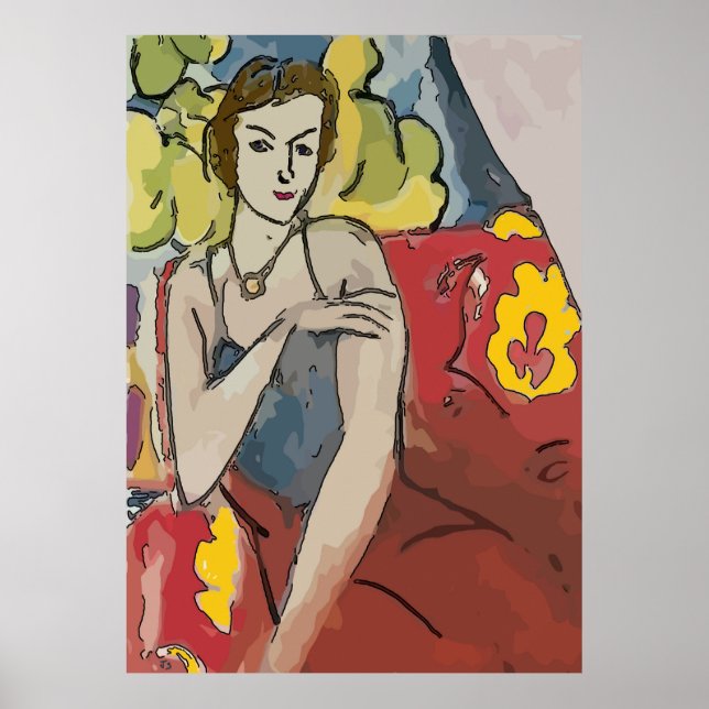 Nancy im roten Stuhl Poster (Vorne)