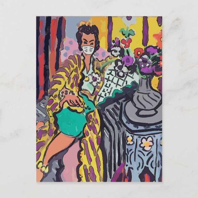 Nancy in Health Mask Postkarte (Vorderseite)