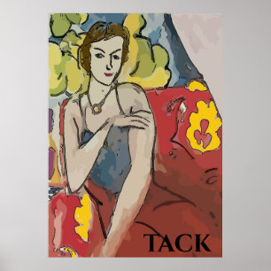 Nancy in Red Chair, danke, bearbeiten Sie Text Poster