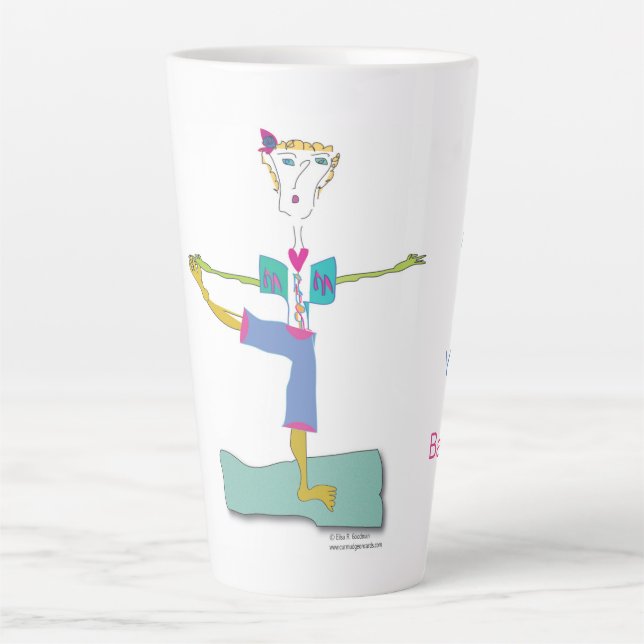 'Nancy Loo' Yoga Latte Mug (Devant)