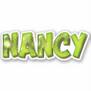 Nancy Name Kiwi Design Aufkleber Sticker