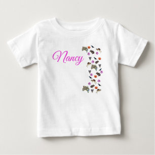 Nancy, Name, mit australischer Tierwelt, Baby T-shirt