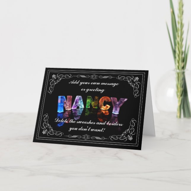 Nancy - Nom en lumières carte de voeux (Photo) (Devant)