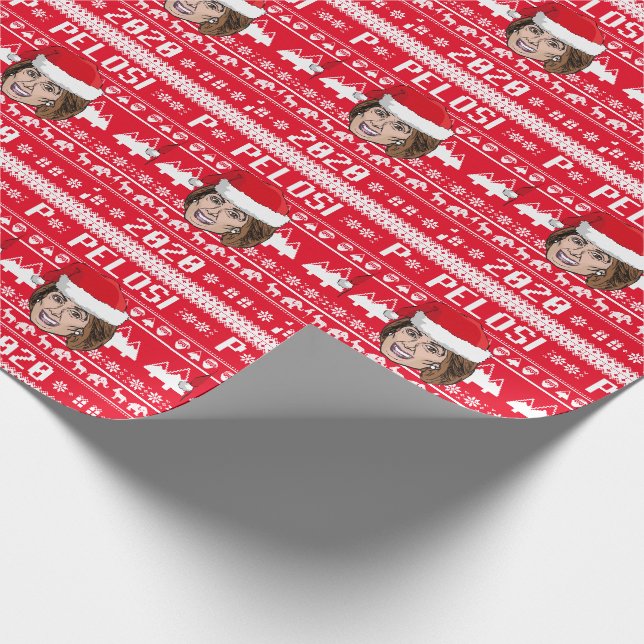Nancy Pelosi 2020 Weihnachten Geschenkpapier (Ecke)