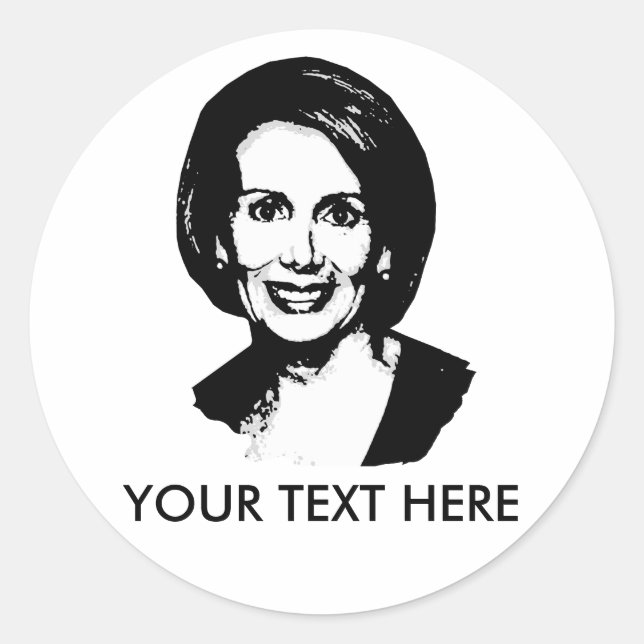 Nancy Pelosi Gear Runder Aufkleber (Vorderseite)