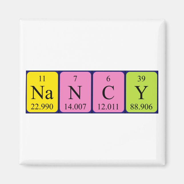 Nancy Periodenmagnetmagnet Magnet (Vorne)