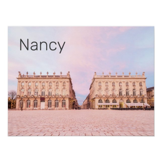 Nancy Place Stanislas Grand Est France Sunset Poster (Vorderseite)