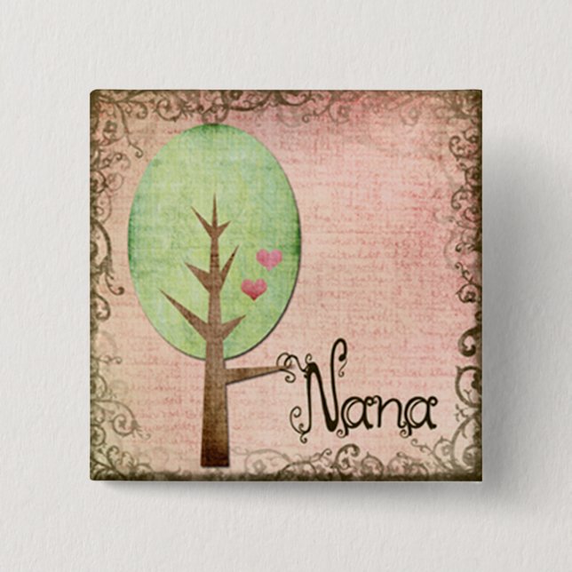 Nanenherzenrosa Button (Vorderseite)