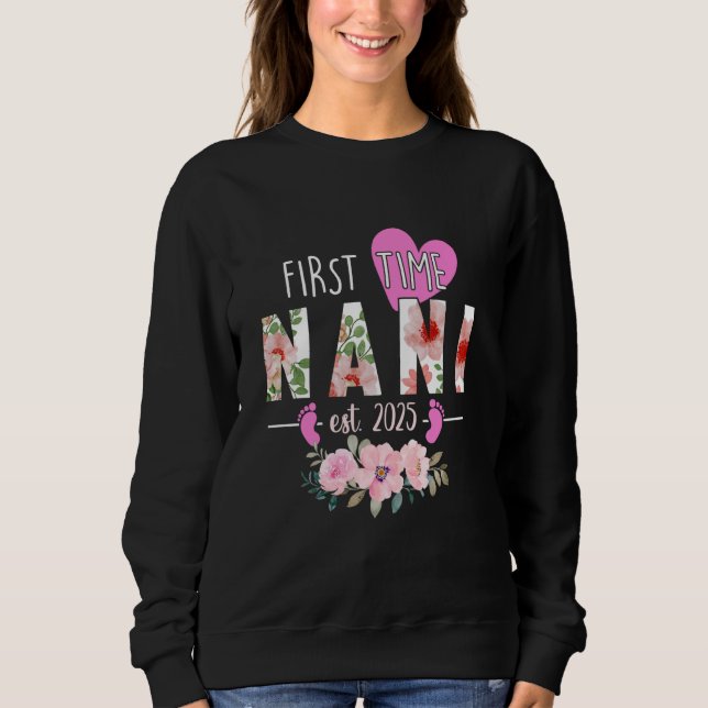 Nani Est. 2025 für das neue Oma befördert Sweatshirt (Vorderseite)
