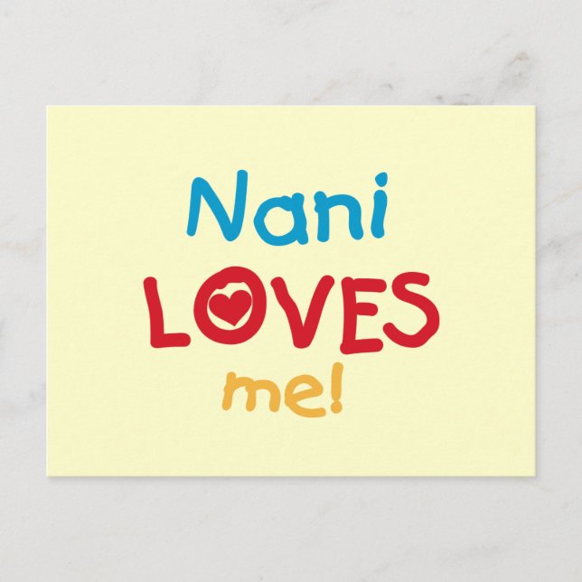 Nani Lieben Me T - Shirt und Geschenke Postkarte (Vorderseite)