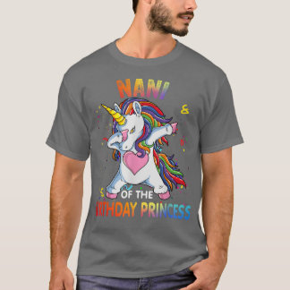 Nani vom Geburtstag Mädchen Vater Geschenk Unicorn T-Shirt