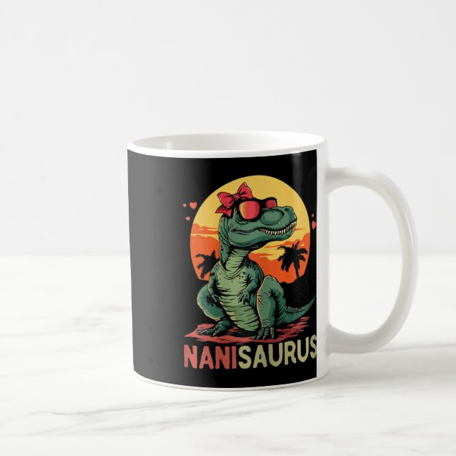 Nanisaurus Dino Dinosaur Nani-saurus T-rex Mutter' Kaffeetasse (Rechts)