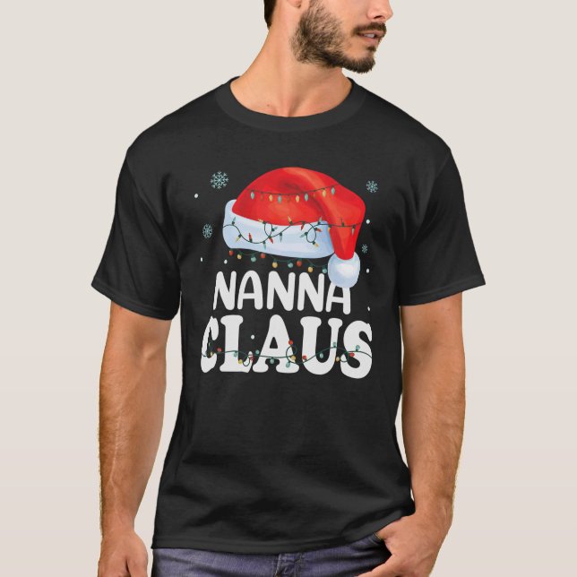 Nanna Claus Xmas Familie Matching Funny Oma Chr T-Shirt (Vorderseite)