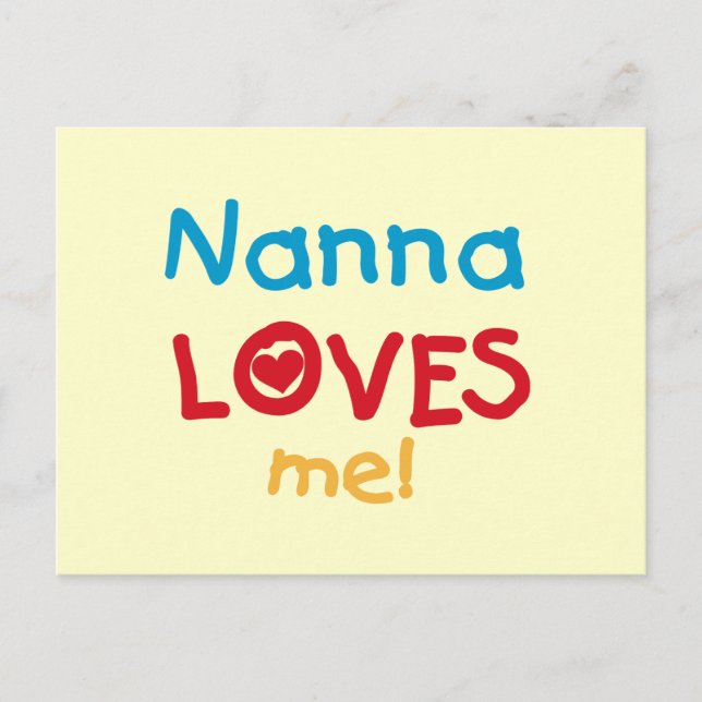 Nanna Lieben Me T - Shirt und Geschenke Postkarte (Vorderseite)