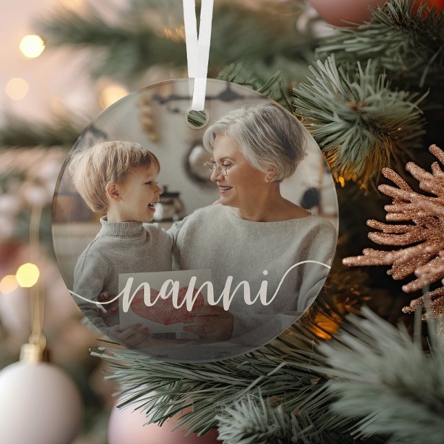 Nanni Oma Script Overlay Ornament Aus Glas (Von Creator hochgeladen)