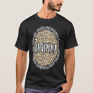 NANNY Cheetah Leopard Print Circle Liebe Patient B T-Shirt