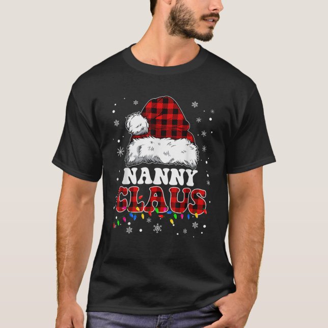 Nanny Claus Funny Santa Claus Matching Family Paja T-Shirt (Vorderseite)