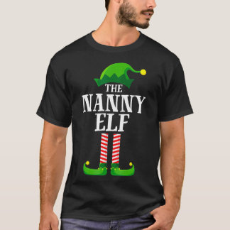Nanny Elf Matching Family Group Weihnachts-Party T-Shirt