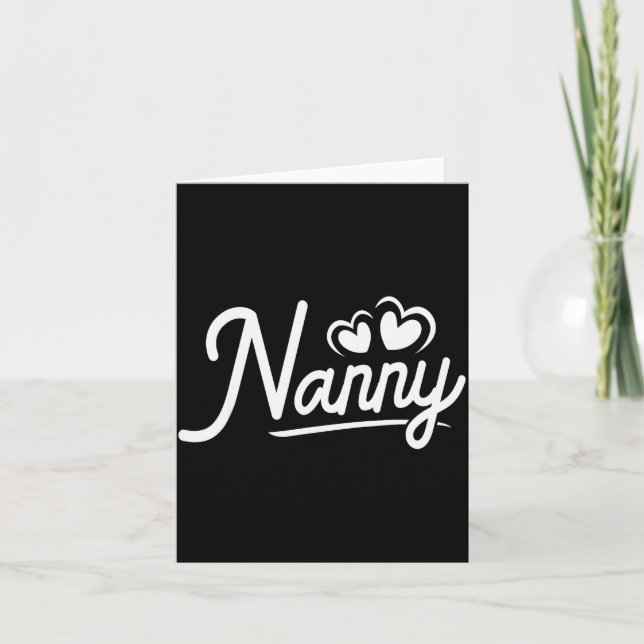 Nanny From Granhildren Nanny Shirts For Women Nann Karte (Vorderseite)