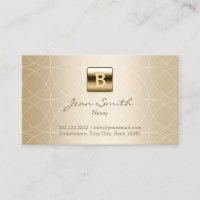 Nanny Gold Monogram Geometric Babysitting