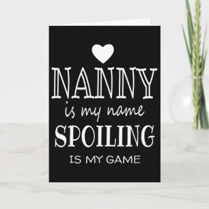 Nanny ist mein Name Lustige Grafik-Geschenke für N Karte