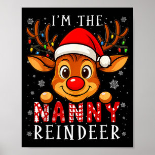 Nanny Rentier Weihnachten Familie passende Pyjama  Poster