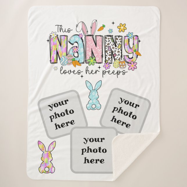 Nanny's Osterschnuggle Blanket Sherpadecke (Vorderseite)