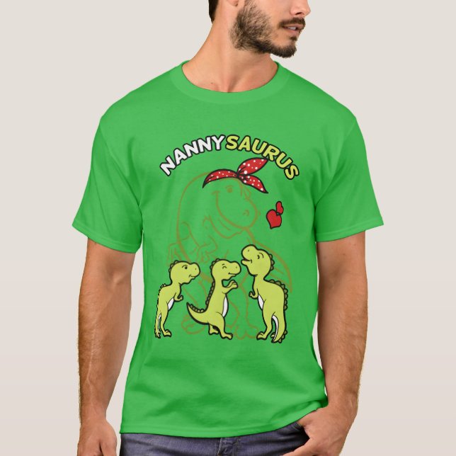 Nannysaurus Nannyrannosaurus Dinosaurier Mütter Ju T-Shirt (Vorderseite)