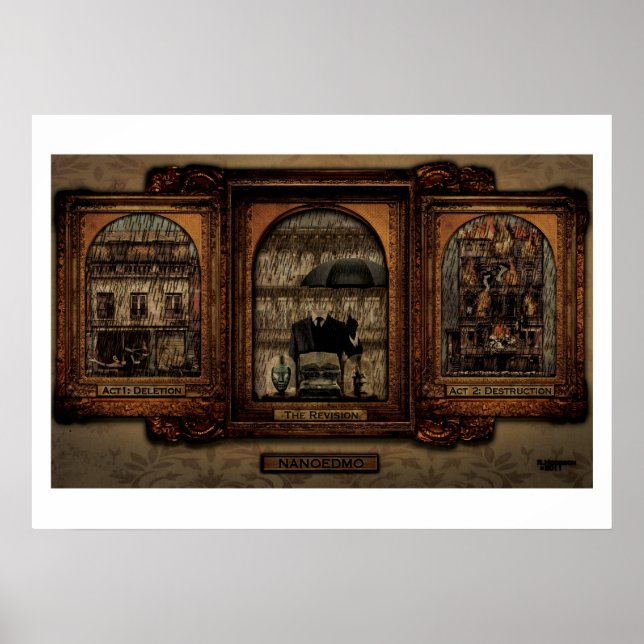 NaNoEdMo triptych Poster (Vorne)