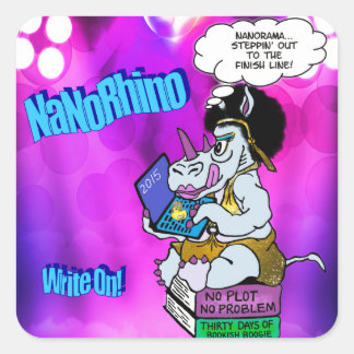 Nanorhino 2015 quadratischer aufkleber