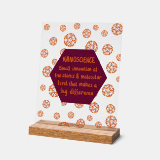 Nanowissenschaft Fullerene Acrylschild