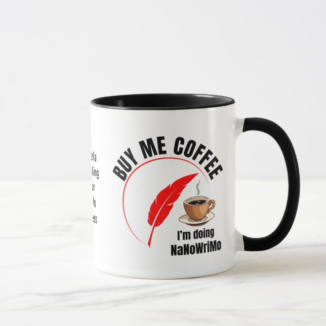 NaNoWriMo KAUFEN ME COFFEE Author Tasse (Rechts)