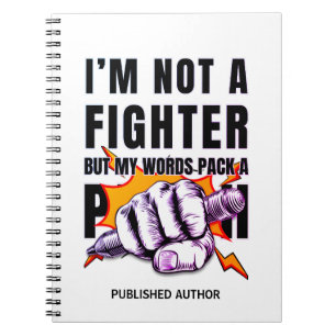 NaNoWriMo-SCHRIFTSTELLER KEIN FIGHTER-Autor Notizblock