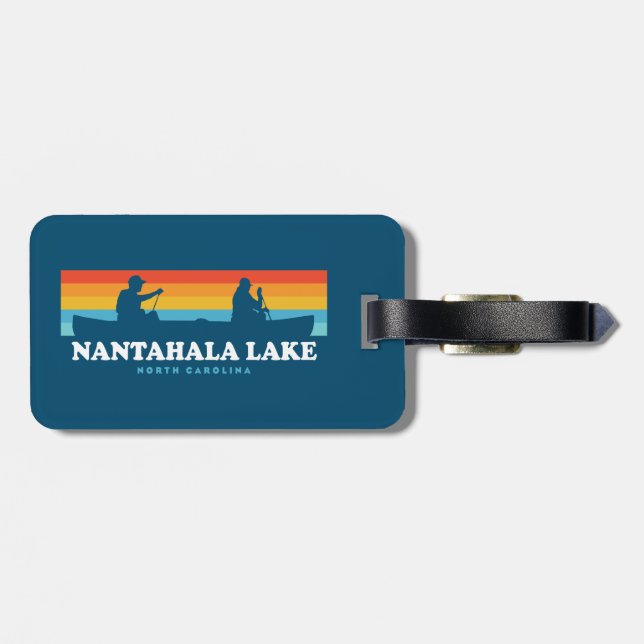 Nantahala Lake North Carolina Canoe Gepäckanhänger (Rückseite horizontal)