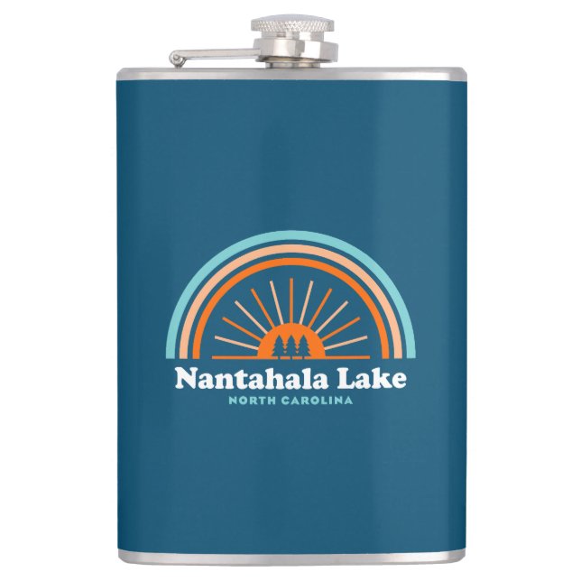 Nantahala Lake North Carolina Rainbow Flachmann (Vorderseite)