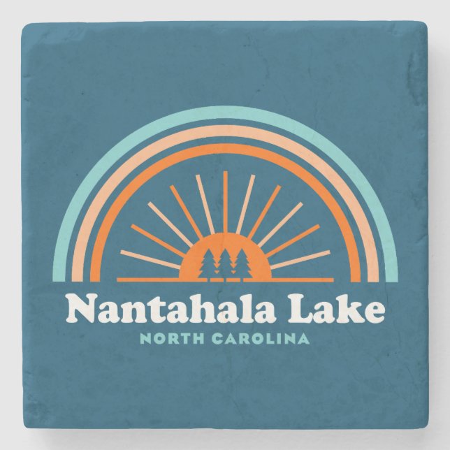 Nantahala Lake North Carolina Rainbow Steinuntersetzer (Vorderseite)