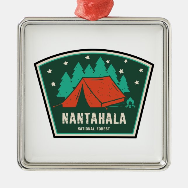 Nantahala National Forest Camping Ornament Aus Metall (Vorne)